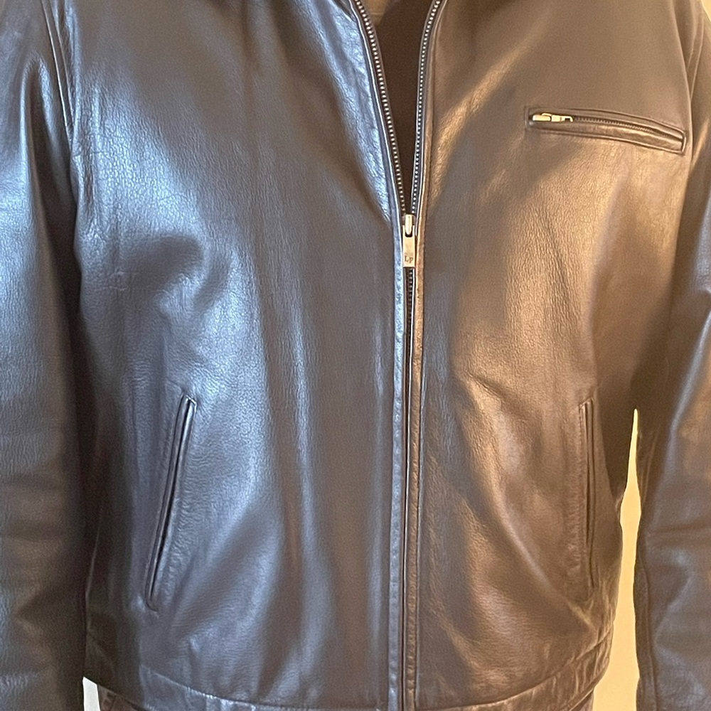 London Fog, size XL, brown leather